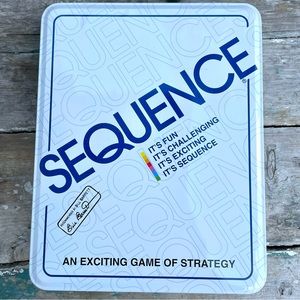 Sequence game metal tin vintage